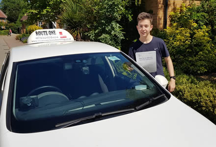 Successful Thetford driving school pupil