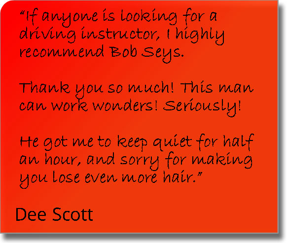Testimonial for Bob Seys from a former pupil